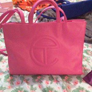 Pink Telfar Medium Tote Bag